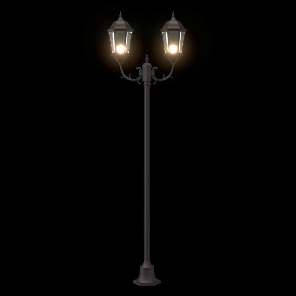 vidaXL Lampa ogrodowa kolor bronzu 68 x 20 x 235 cm Aluminium i szkło