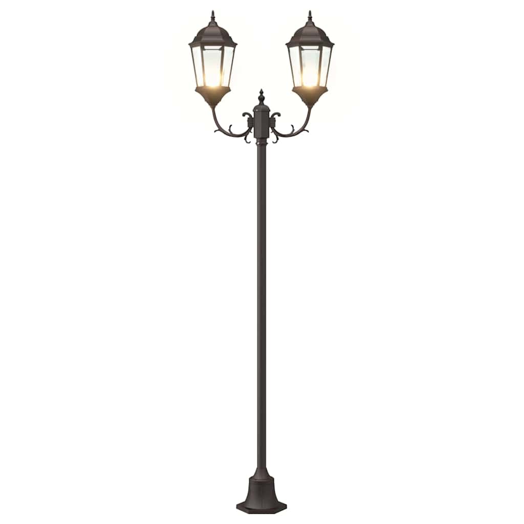 vidaXL Lampa ogrodowa kolor bronzu 68 x 20 x 235 cm Aluminium i szkło