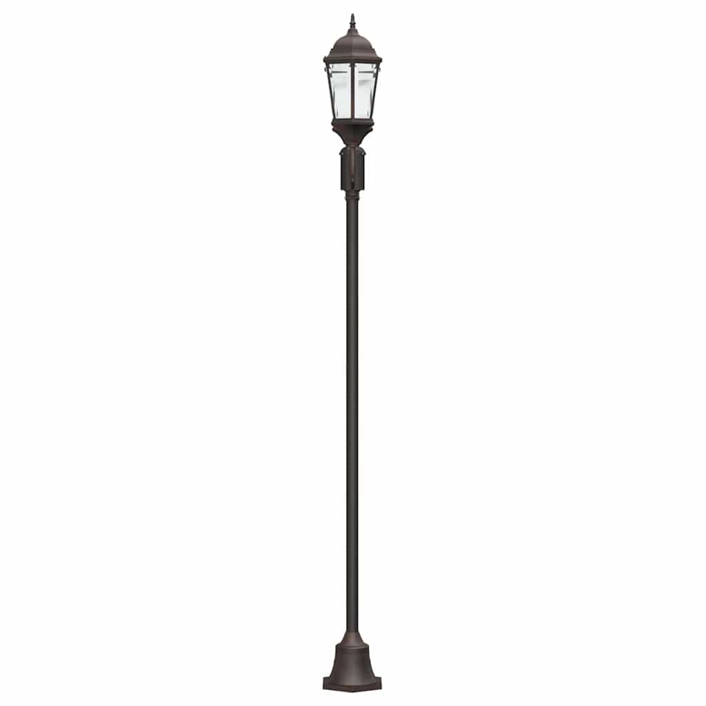 vidaXL Lampa ogrodowa kolor bronzu 68 x 20 x 235 cm Aluminium i szkło