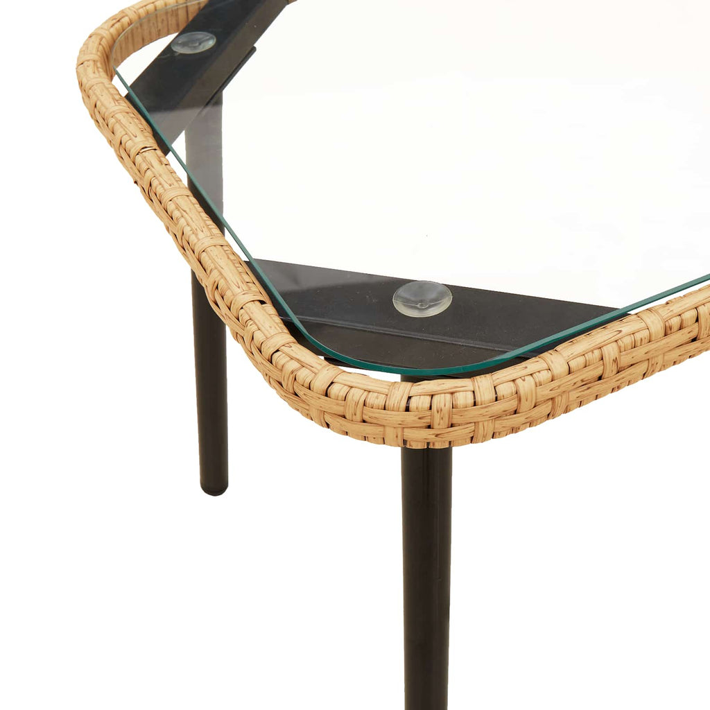 vidaXL Zestaw Sof na Ogród z poduszką 2 pcs Naturalny polirattan