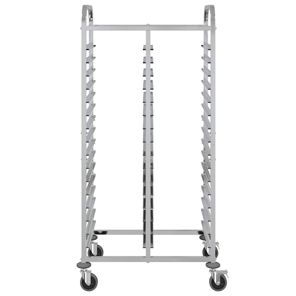 vidaXL Wózek na tace z 32 pojemnikami GN 75x55x162,5cm Stal nierdzewna