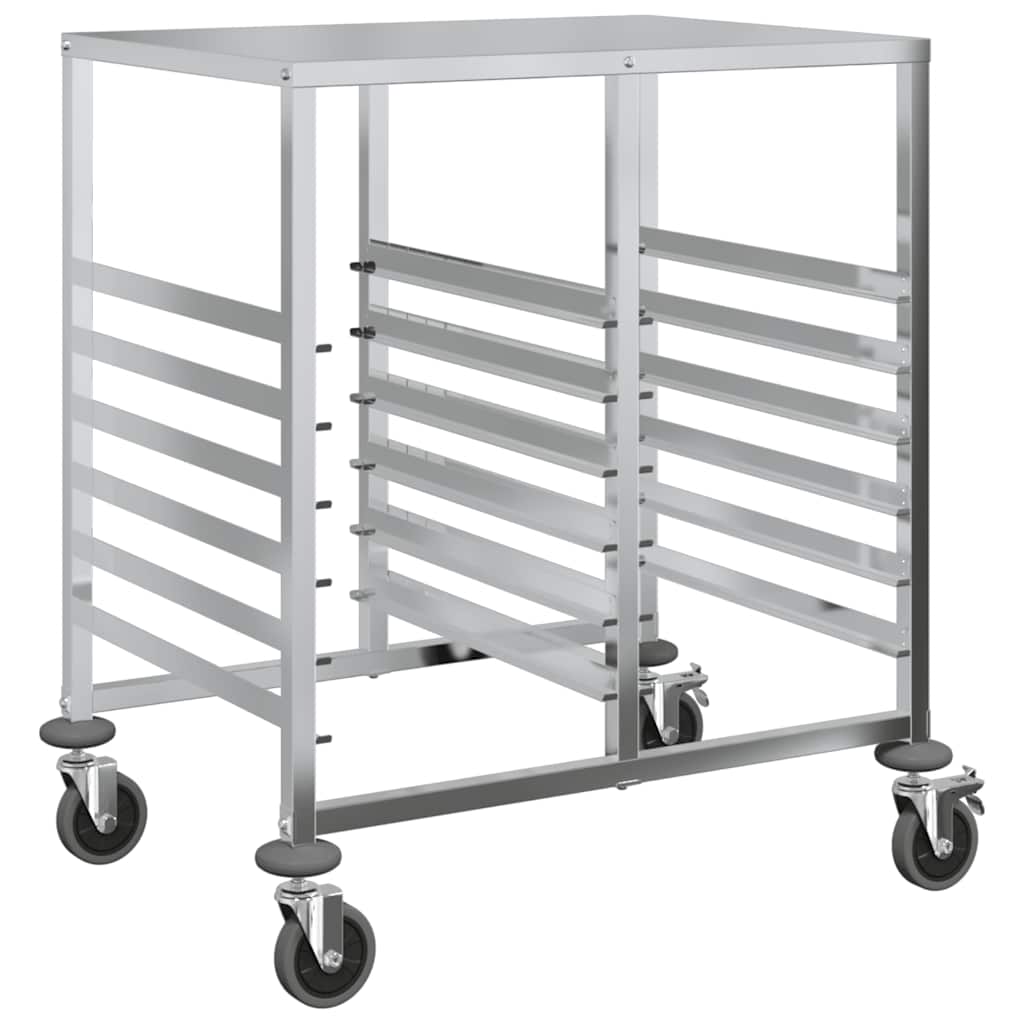vidaXL Wózek na tace z 12 pojemnikami GN 75x55x87 cm Stal nierdzewna