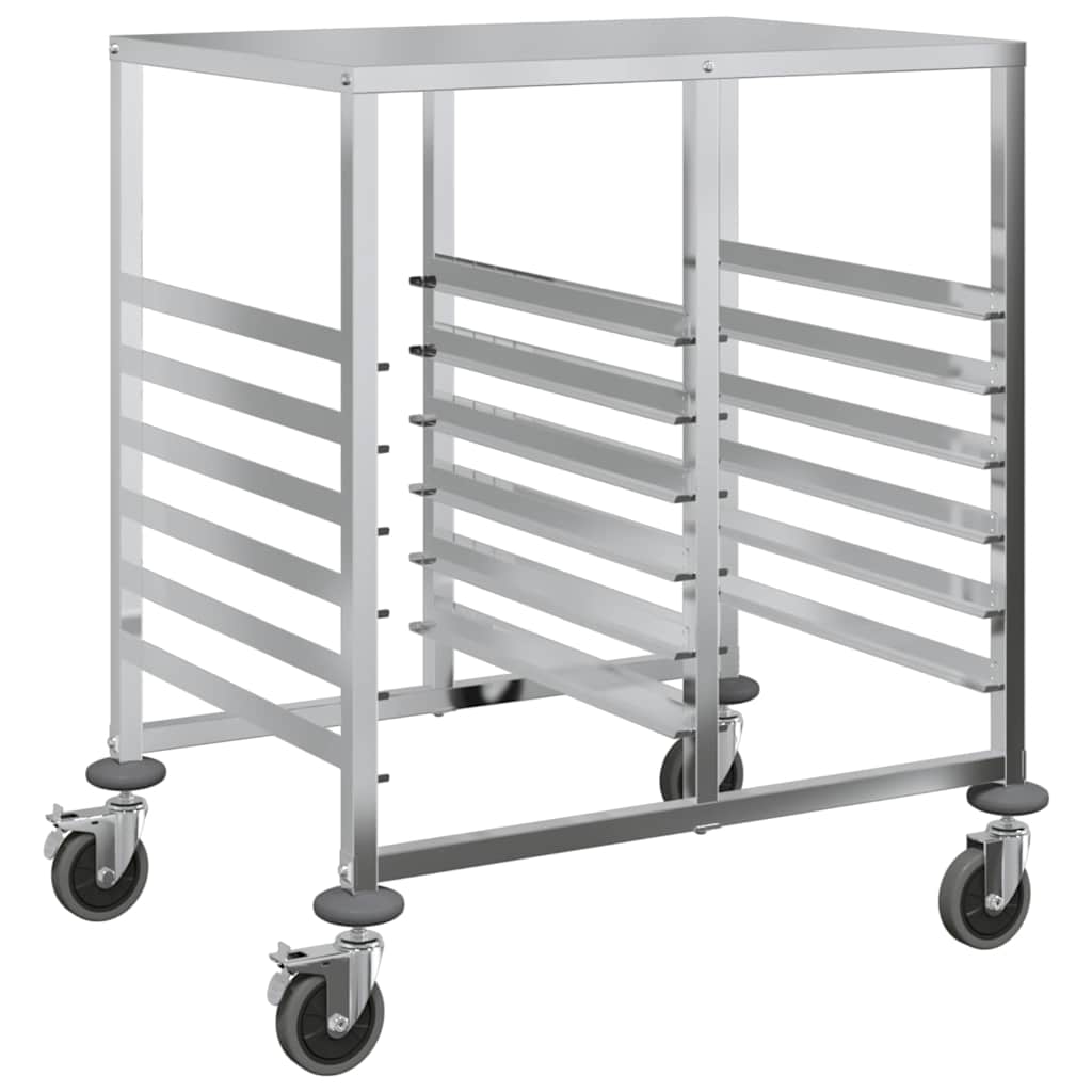 vidaXL Wózek na tace z 12 pojemnikami GN 75x55x87 cm Stal nierdzewna