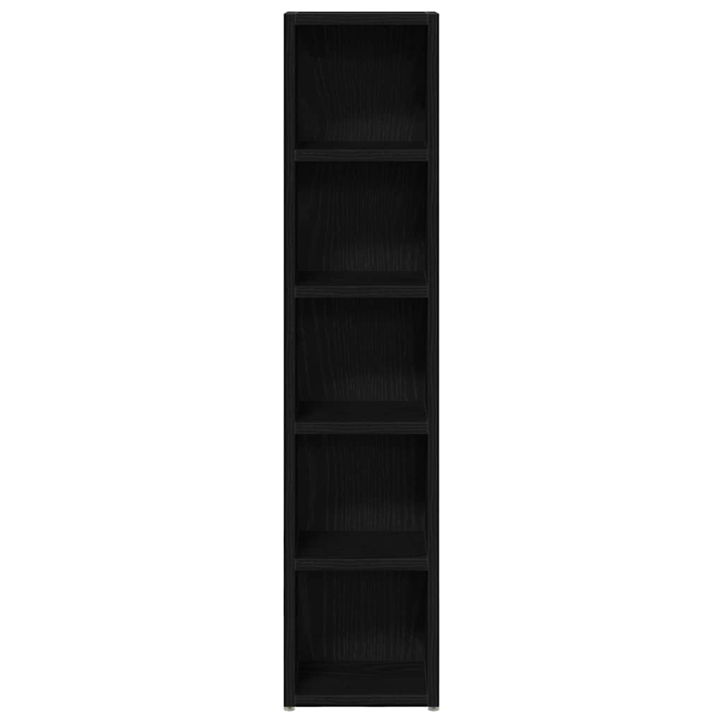 vidaXL Szafki na płyty CD, 2 szt., czarny dąb, 21x16x93,5 cm