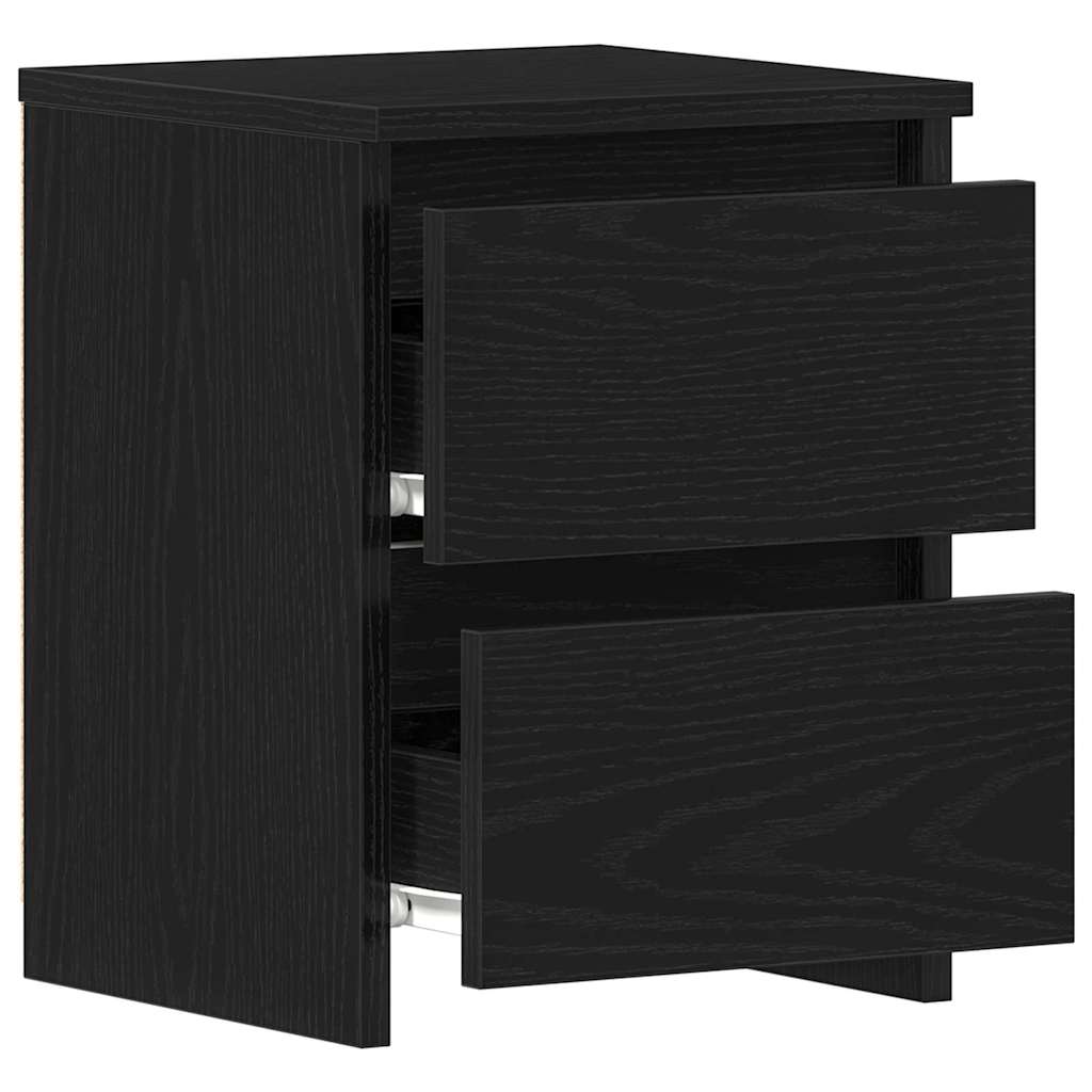 vidaXL Szafka Nocna Czarny Dąb 30 x 30 x 40 cm Materiał drewnopochodny