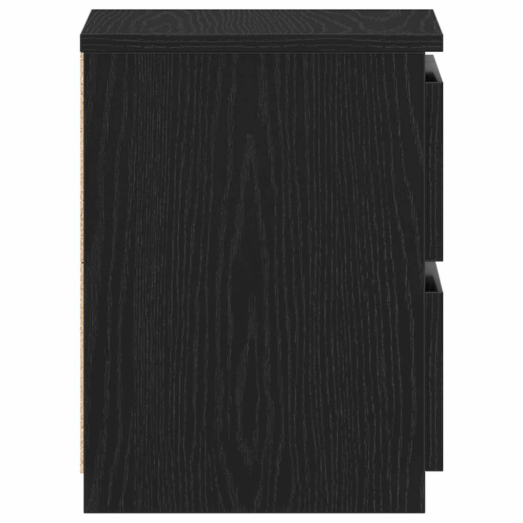 vidaXL Szafka Nocna Czarny Dąb 30 x 30 x 40 cm Materiał drewnopochodny
