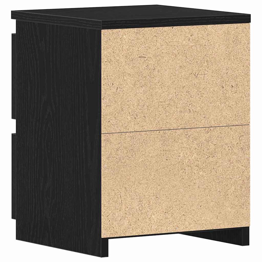 vidaXL Szafka Nocna z szufladą 2 pcs Czarny Dąb 30 x 30 x 40 cm