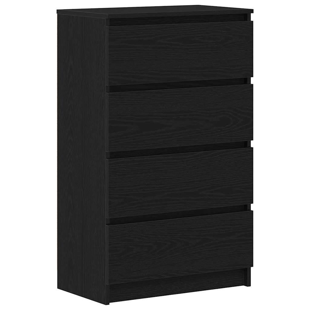 vidaXL Komoda, czarny dąb, 60x35x98,5 cm, materiał drewnopochodny