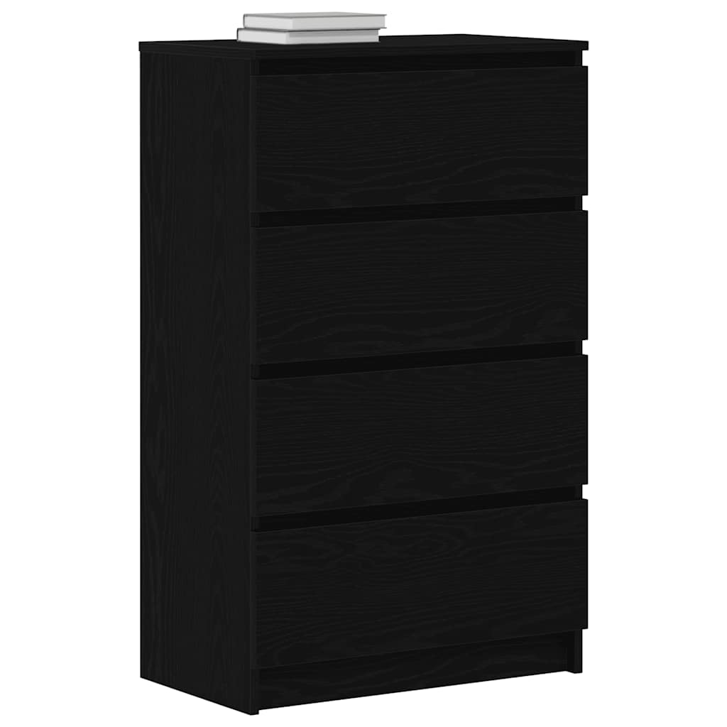 vidaXL Komoda, czarny dąb, 60x35x98,5 cm, materiał drewnopochodny