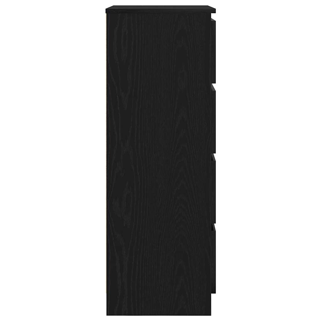 vidaXL Komoda, czarny dąb, 60x35x98,5 cm, materiał drewnopochodny