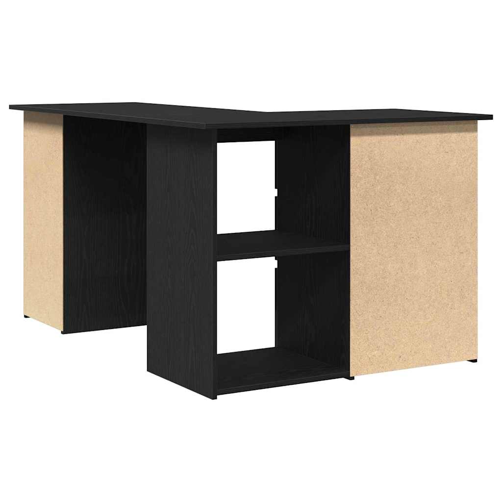vidaXL Biurko Czarny Dąb 145 x 100 x 76 cm Materiał drewnopochodny