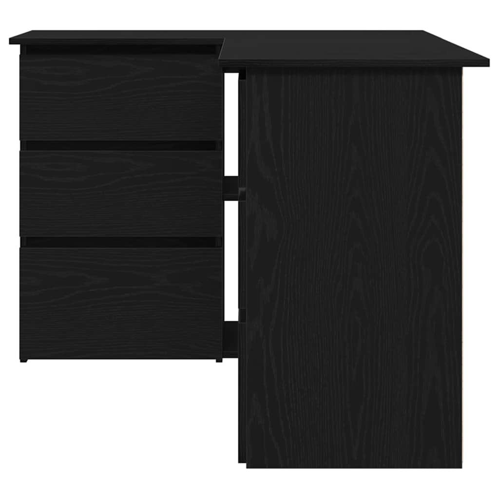 vidaXL Biurko Czarny Dąb 145 x 100 x 76 cm Materiał drewnopochodny
