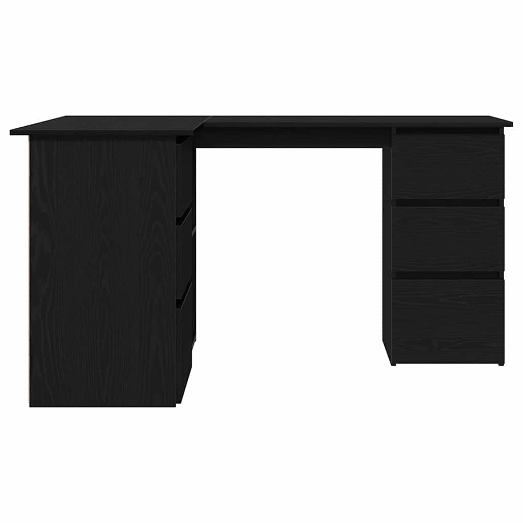 vidaXL Biurko Czarny Dąb 145 x 100 x 76 cm Materiał drewnopochodny