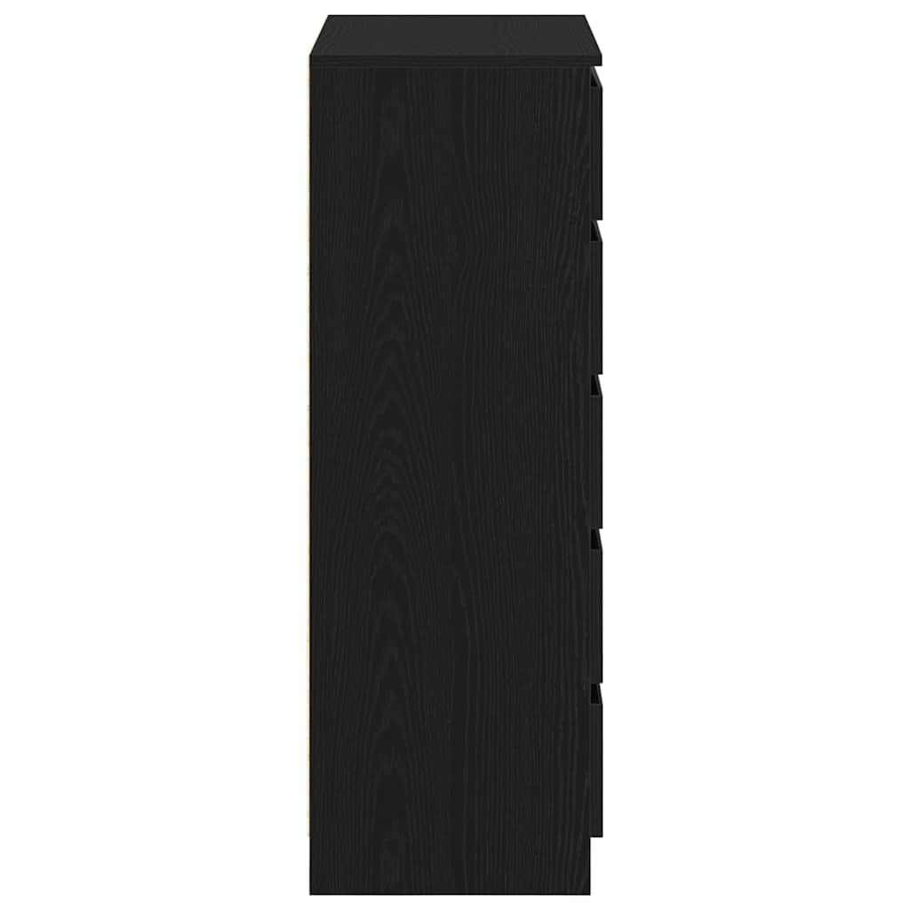 vidaXL Komoda, czarny dąb, 60x36x103 cm, materiał drewnopochodny