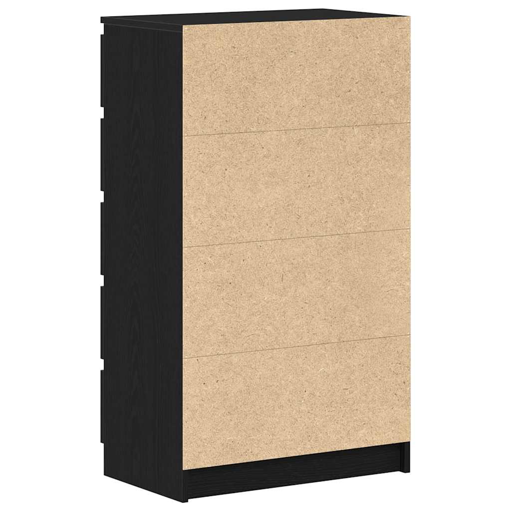 vidaXL Komoda, czarny dąb, 60x36x103 cm, materiał drewnopochodny