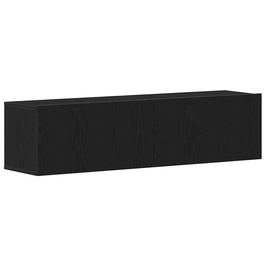 vidaXL Szafka pod TV czarny dąb 120x30x30,5 cm materiał drewnopochodny