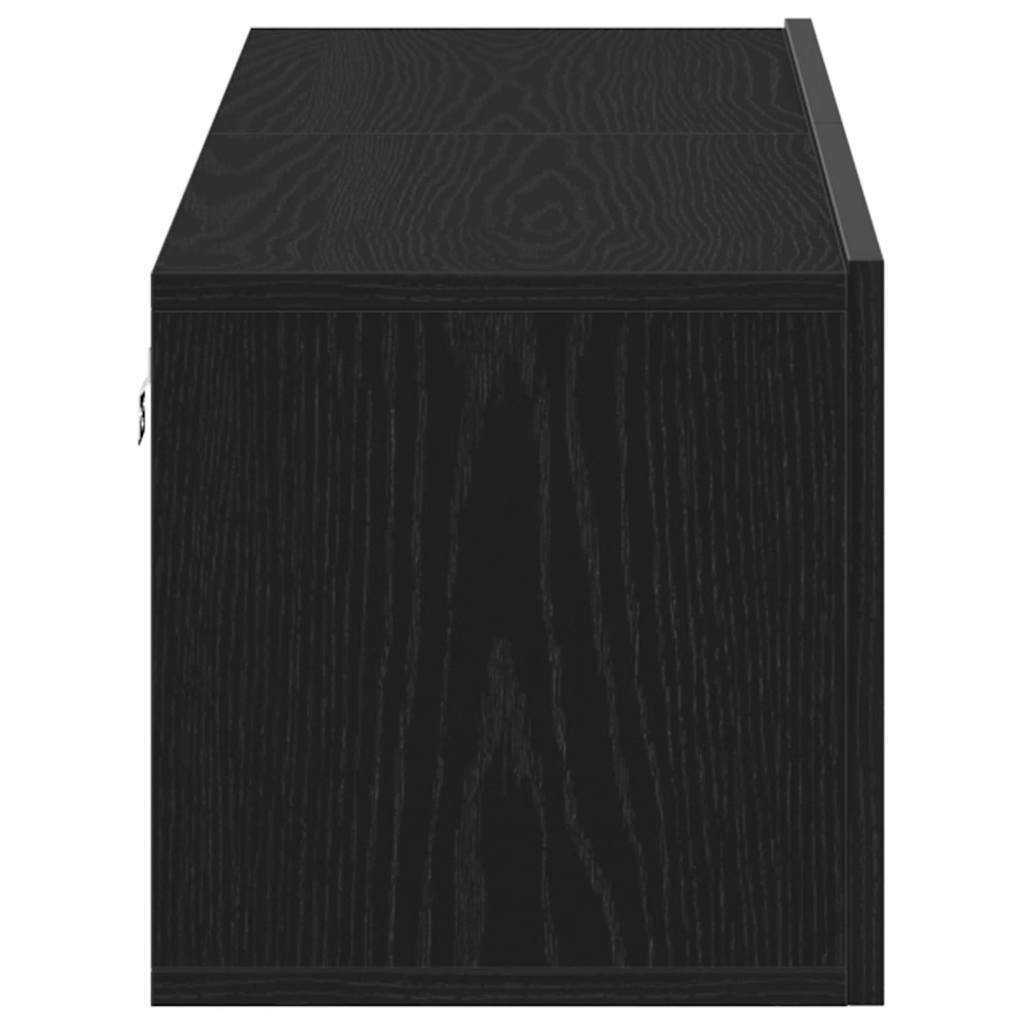 vidaXL Szafka pod TV czarny dąb 120x30x30,5 cm materiał drewnopochodny