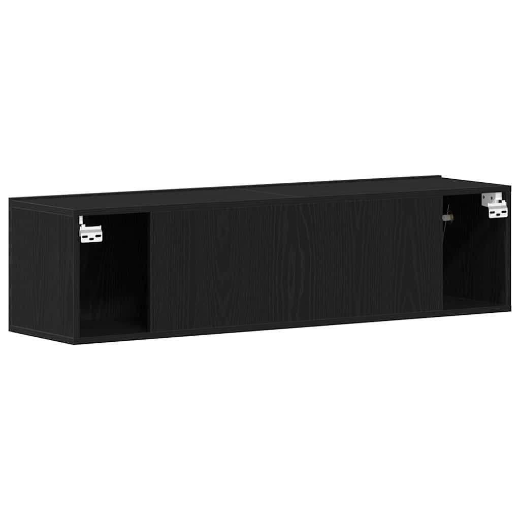 vidaXL Szafka pod TV czarny dąb 120x30x30,5 cm materiał drewnopochodny