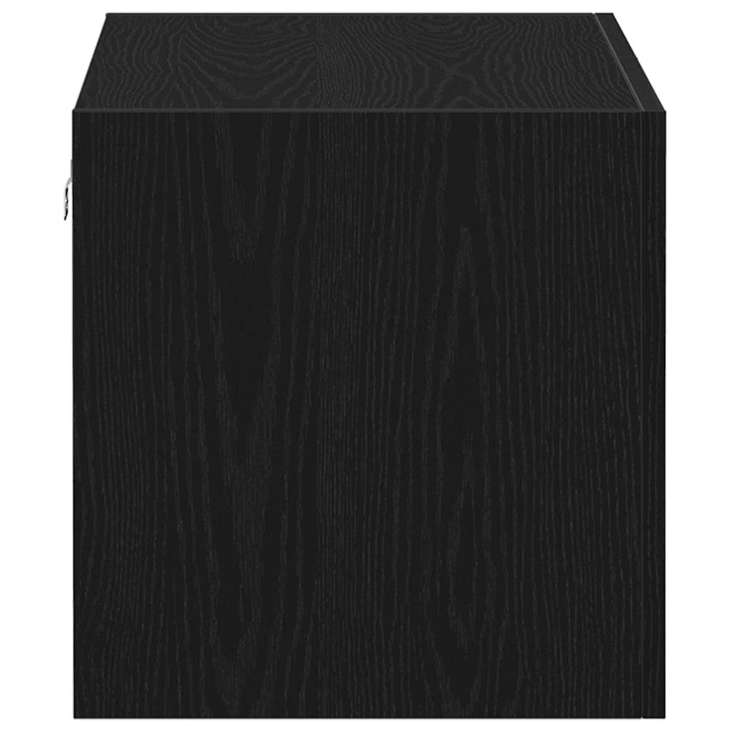 vidaXL Szafka ścienna, czarny dąb, 80x39x40cm, materiał drewnopochodny