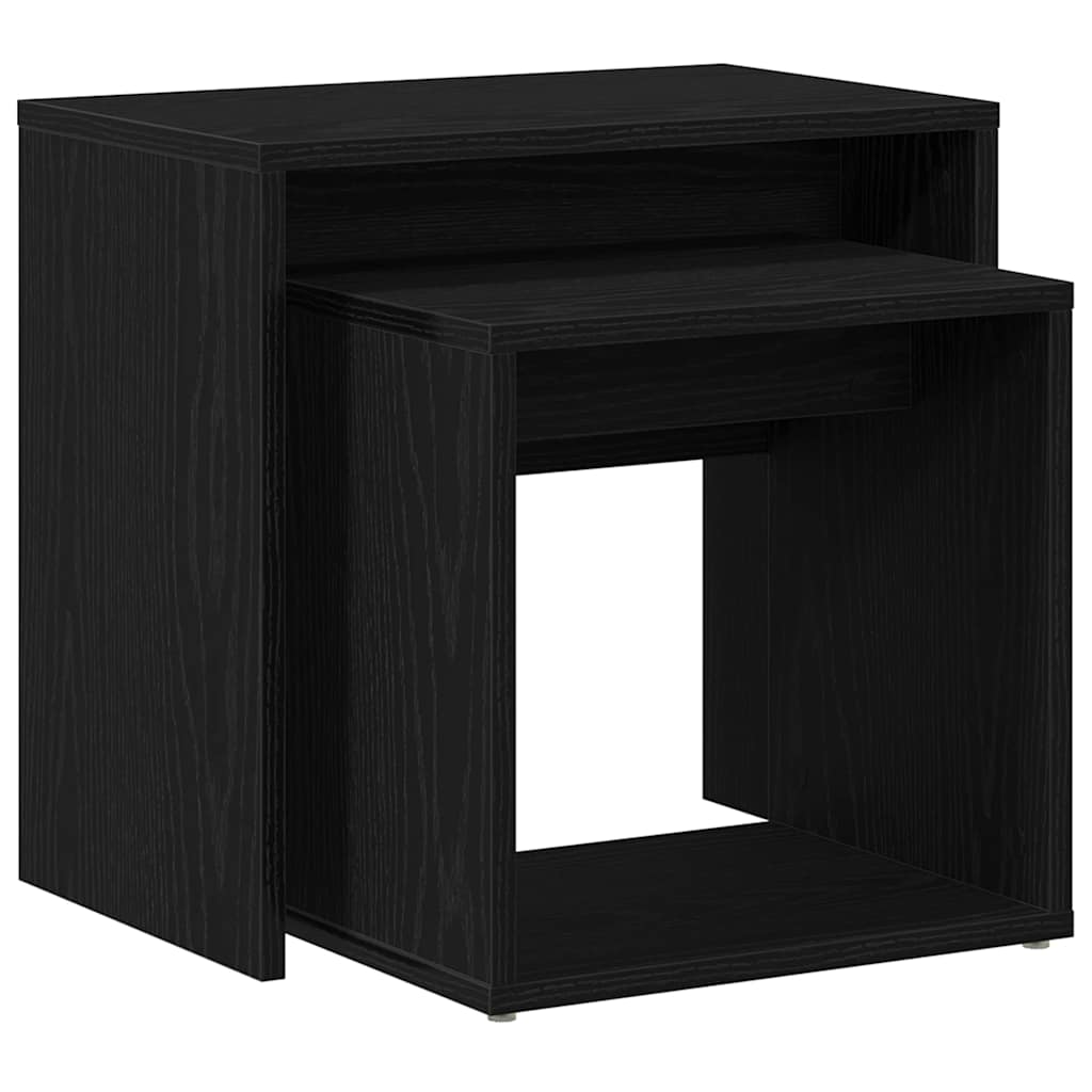 vidaXL Stoliki kawowe, 2 szt., czarny dąb, materiał drewnopochodny