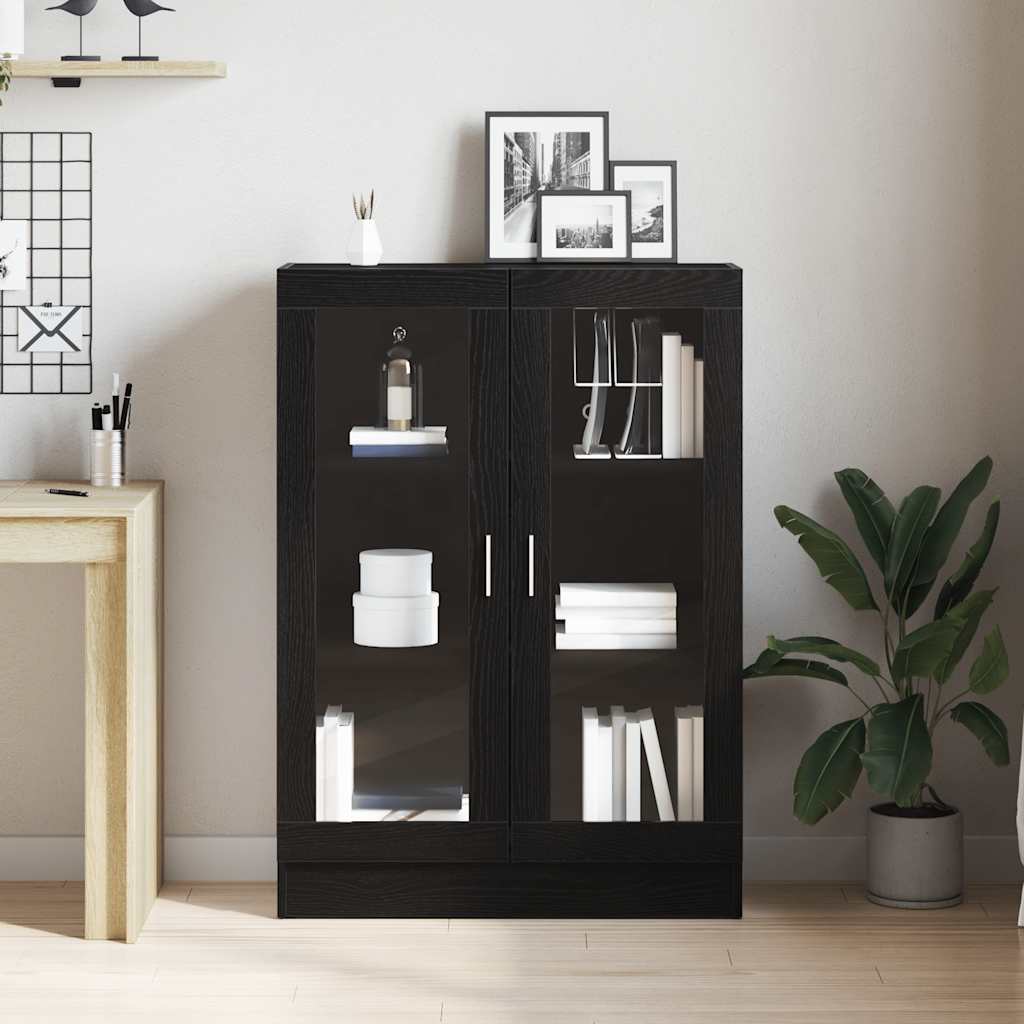 vidaXL Szafka, czarny dąb, 82,5x30,5x115 cm, materiał drewnopochodny