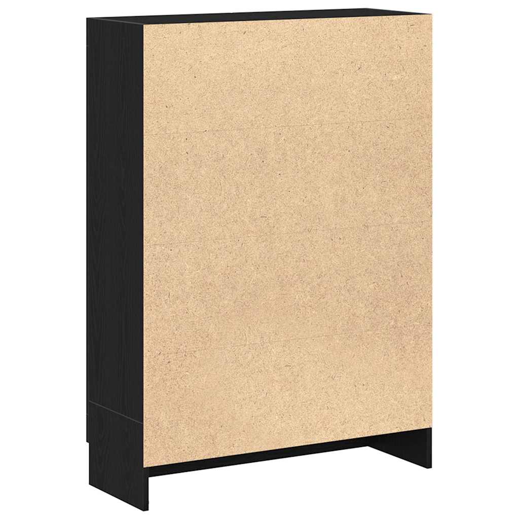 vidaXL Szafka, czarny dąb, 82,5x30,5x115 cm, materiał drewnopochodny