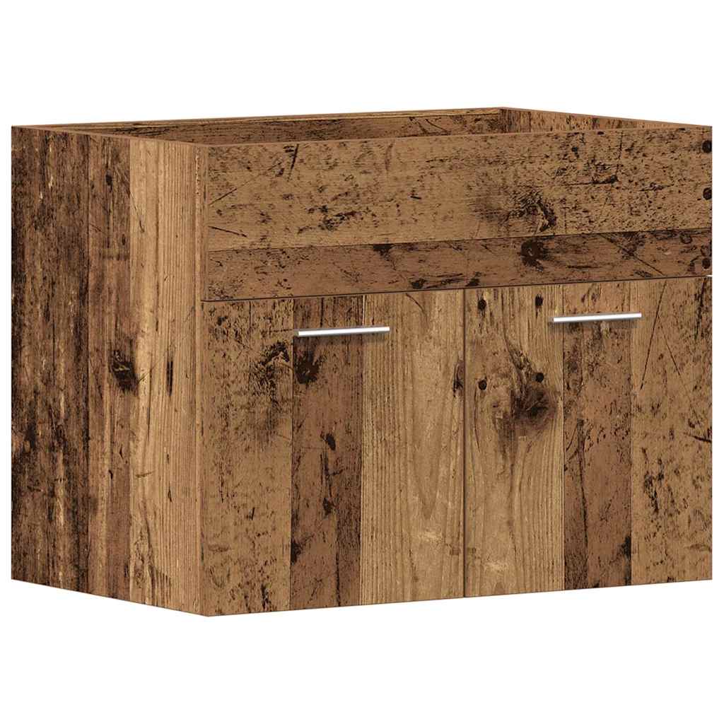 vidaXL Szafka pod umywalkę łazienkową, stare drewno, 60x38,5x46 cm