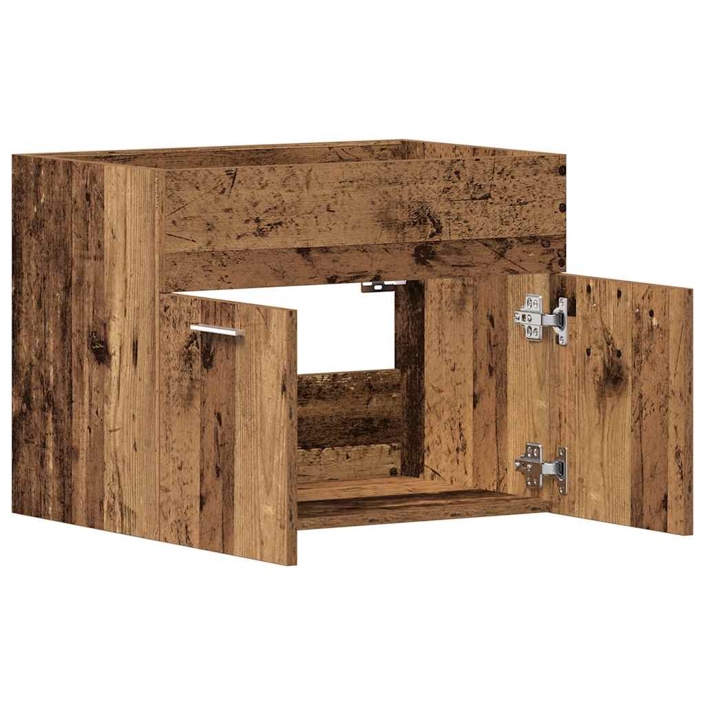 vidaXL Szafka pod umywalkę łazienkową, stare drewno, 60x38,5x46 cm