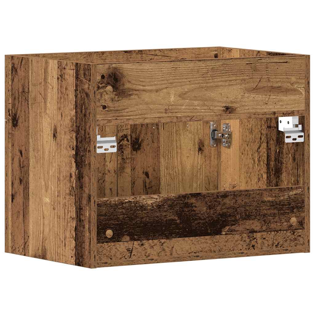 vidaXL Szafka pod umywalkę łazienkową, stare drewno, 60x38,5x46 cm