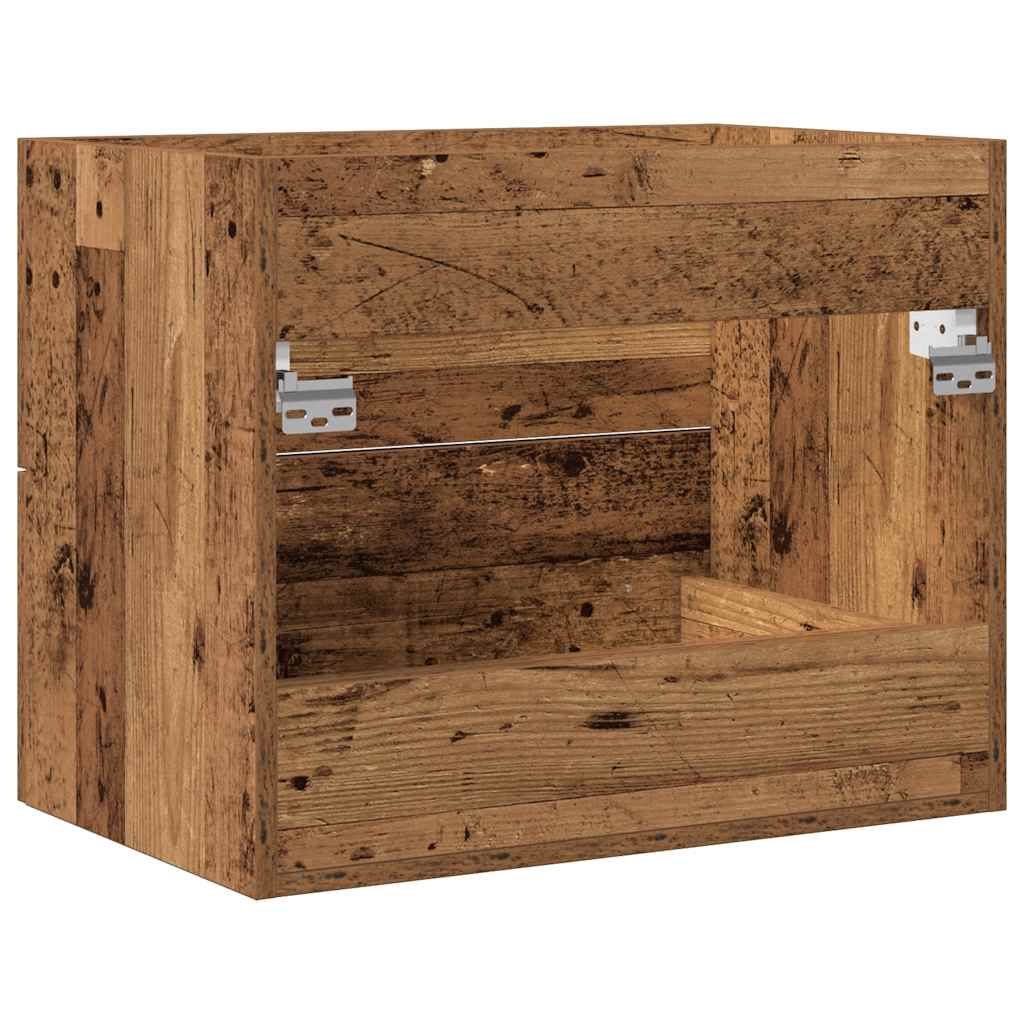 vidaXL Szafka pod umywalkę, stare drewno, 60x38,5x48 cm