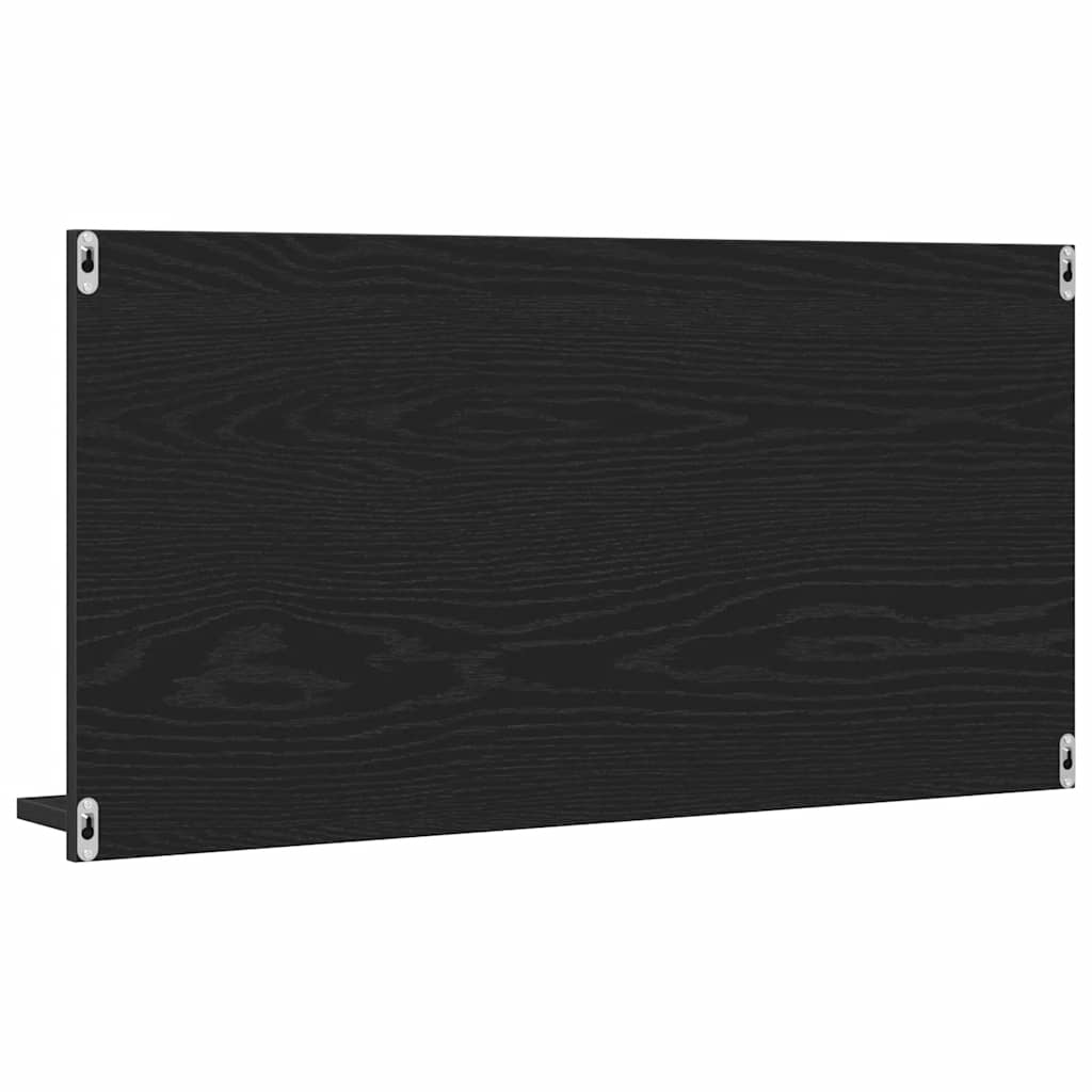 vidaXL Szafka łazienkowa z lustrem Czarny dąb 90x11x45 cm Drewno klejone