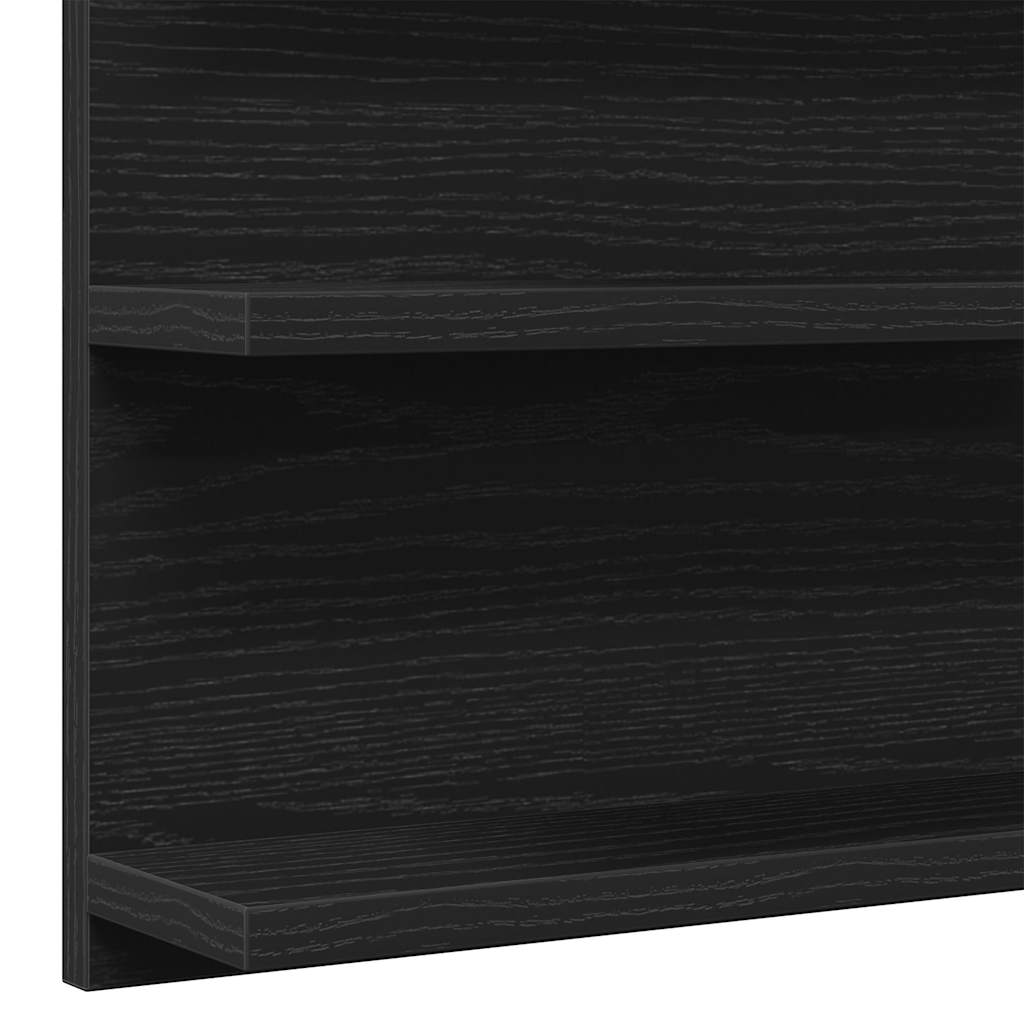 vidaXL Szafka łazienkowa z lustrem Czarny dąb 90x11x45 cm Drewno klejone