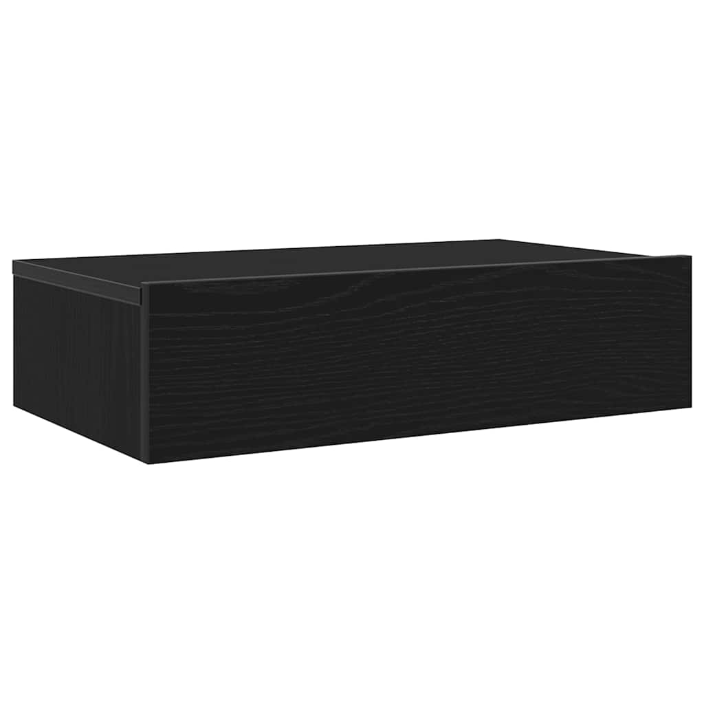 vidaXL Szafka RTV z oświetleniem LED Czarny Dąb 60x35x15,5 cm