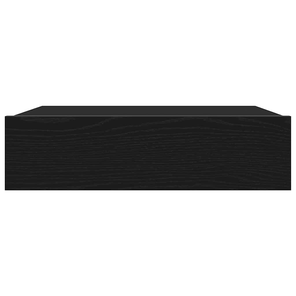 vidaXL Szafka RTV z oświetleniem LED Czarny Dąb 60x35x15,5 cm