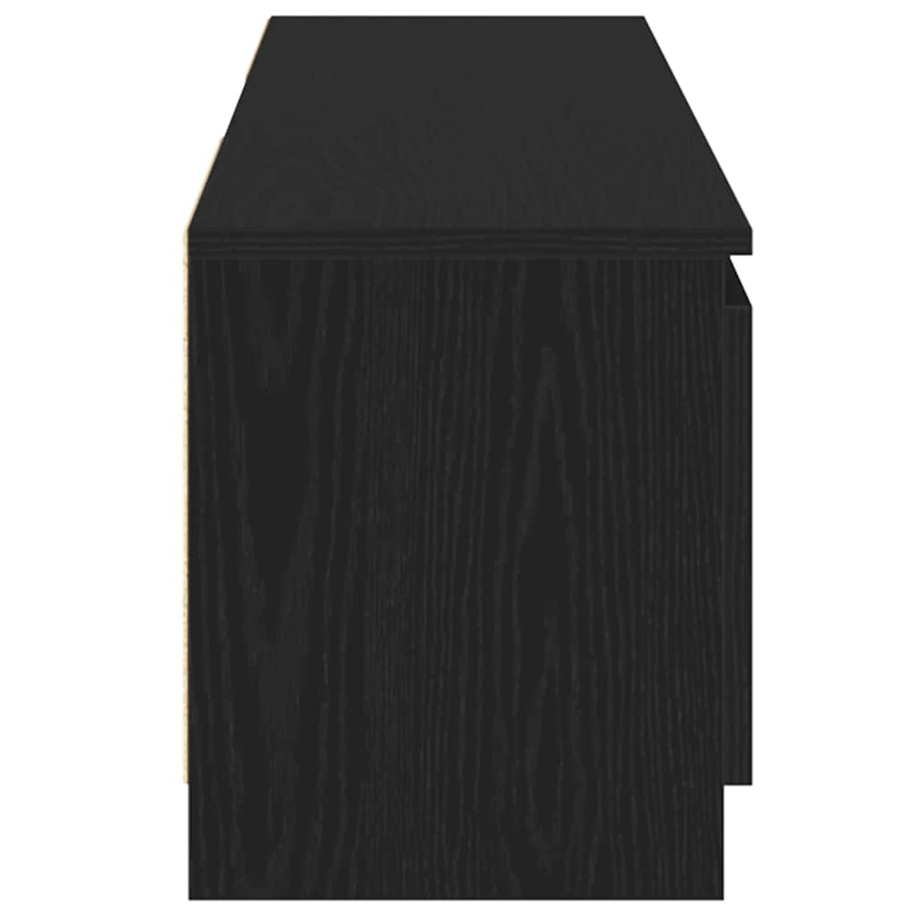 vidaXL Szafka pod TV z oświetleniem LED, czarny dąb, 120x30x36 cm
