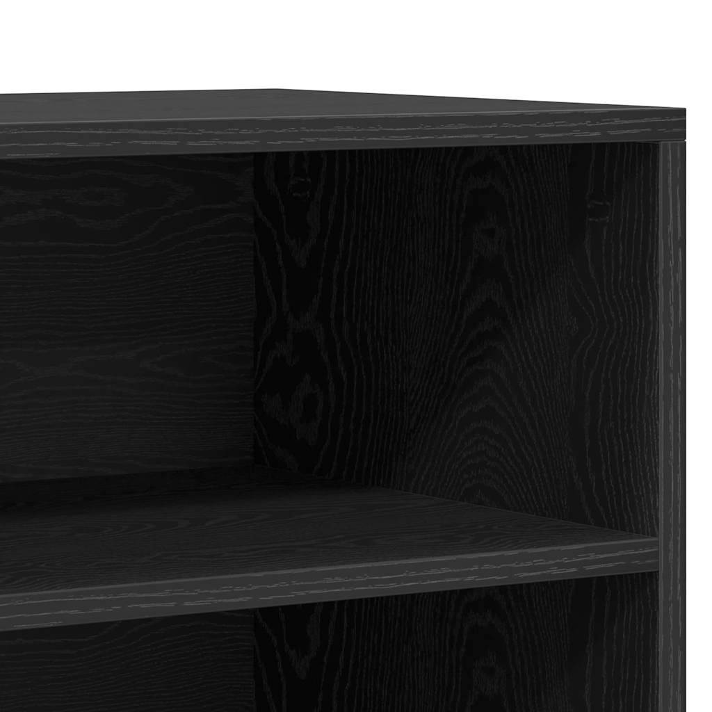 vidaXL Bufet Czarny Dąb 57 x 35 x 70 cm Materiał drewnopochodny