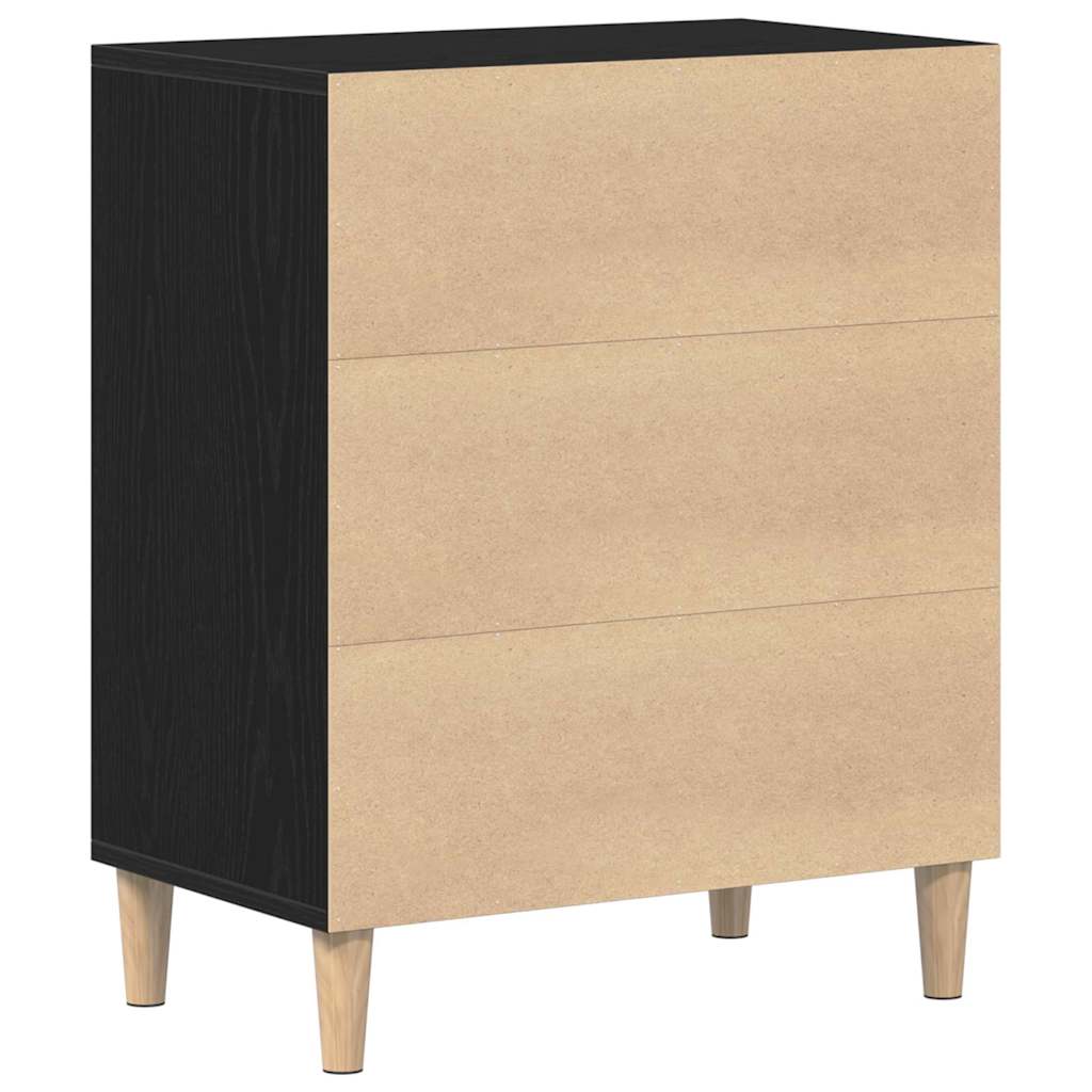 vidaXL Bufet Czarny Dąb 57 x 35 x 70 cm Materiał drewnopochodny