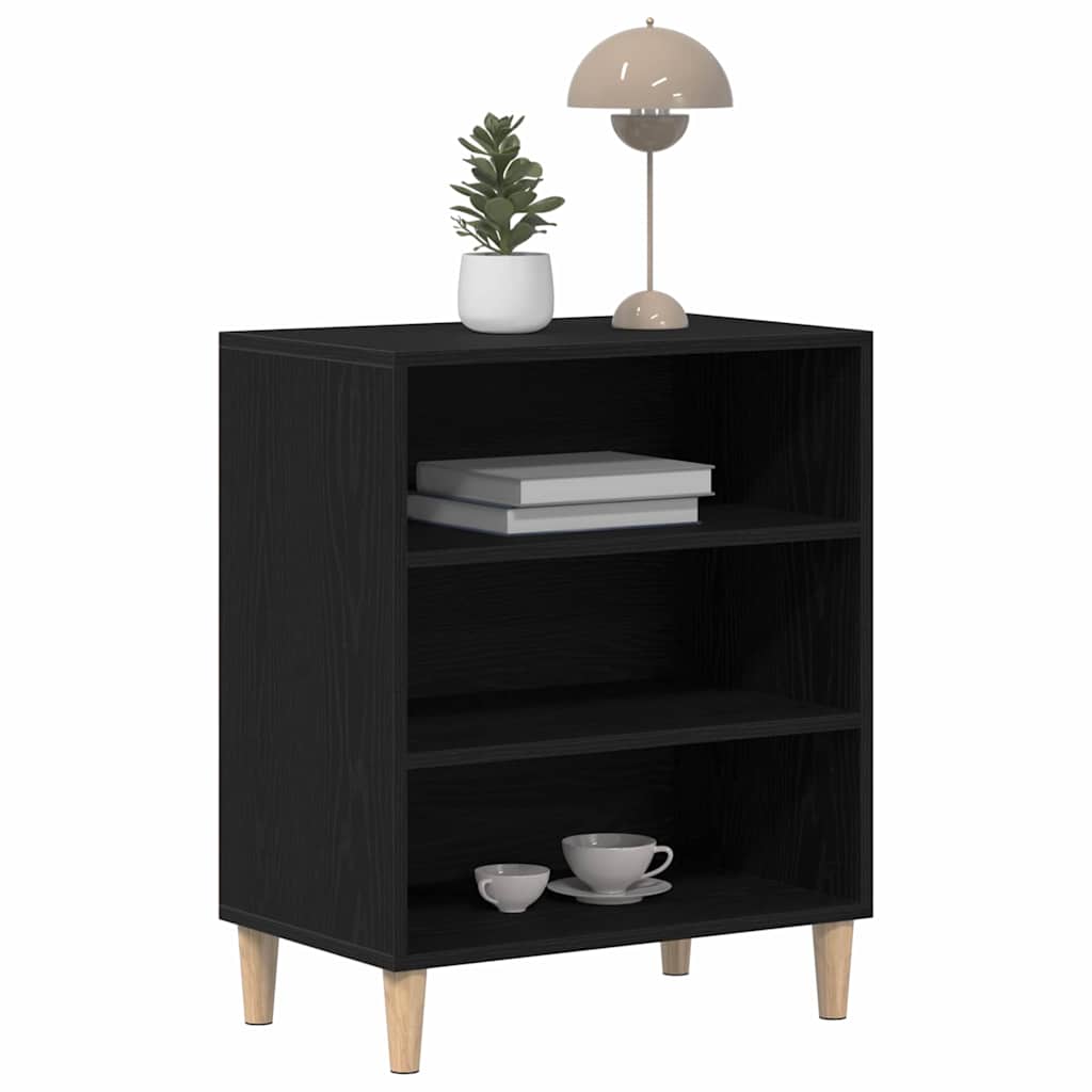 vidaXL Bufet Czarny Dąb 57 x 35 x 70 cm Materiał drewnopochodny