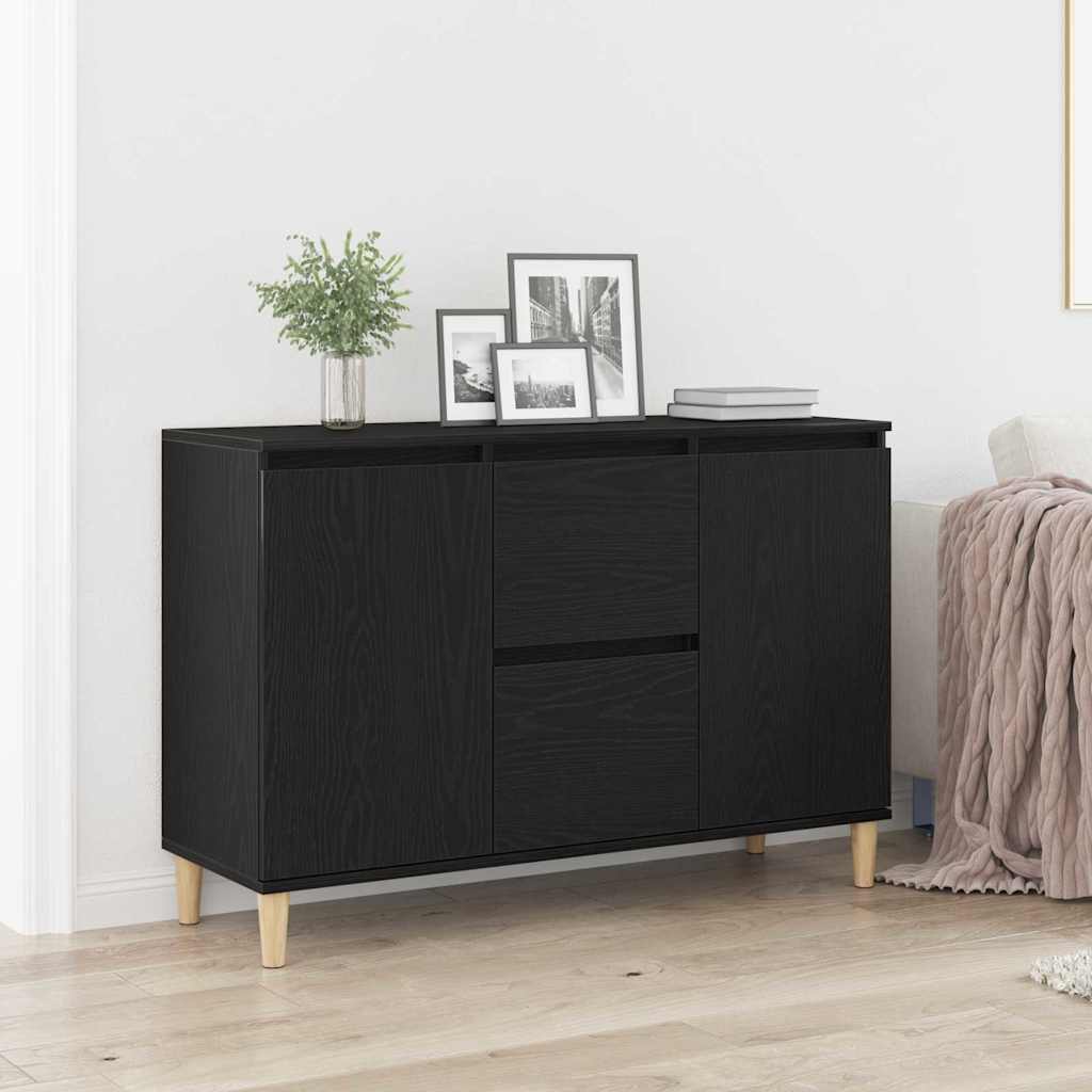 vidaXL Bufet Czarny 102 x 35 x 60 cm Materiał drewnopochodny