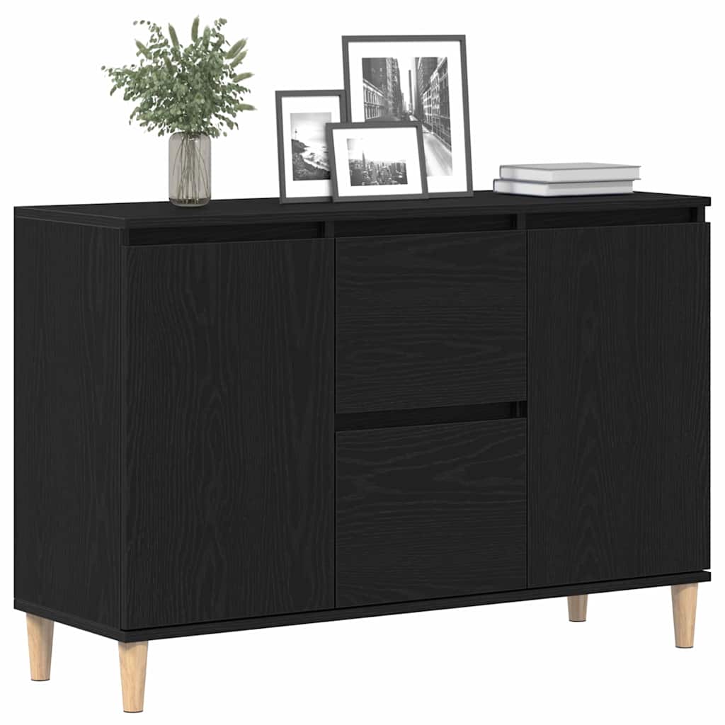 vidaXL Bufet Czarny 102 x 35 x 60 cm Materiał drewnopochodny
