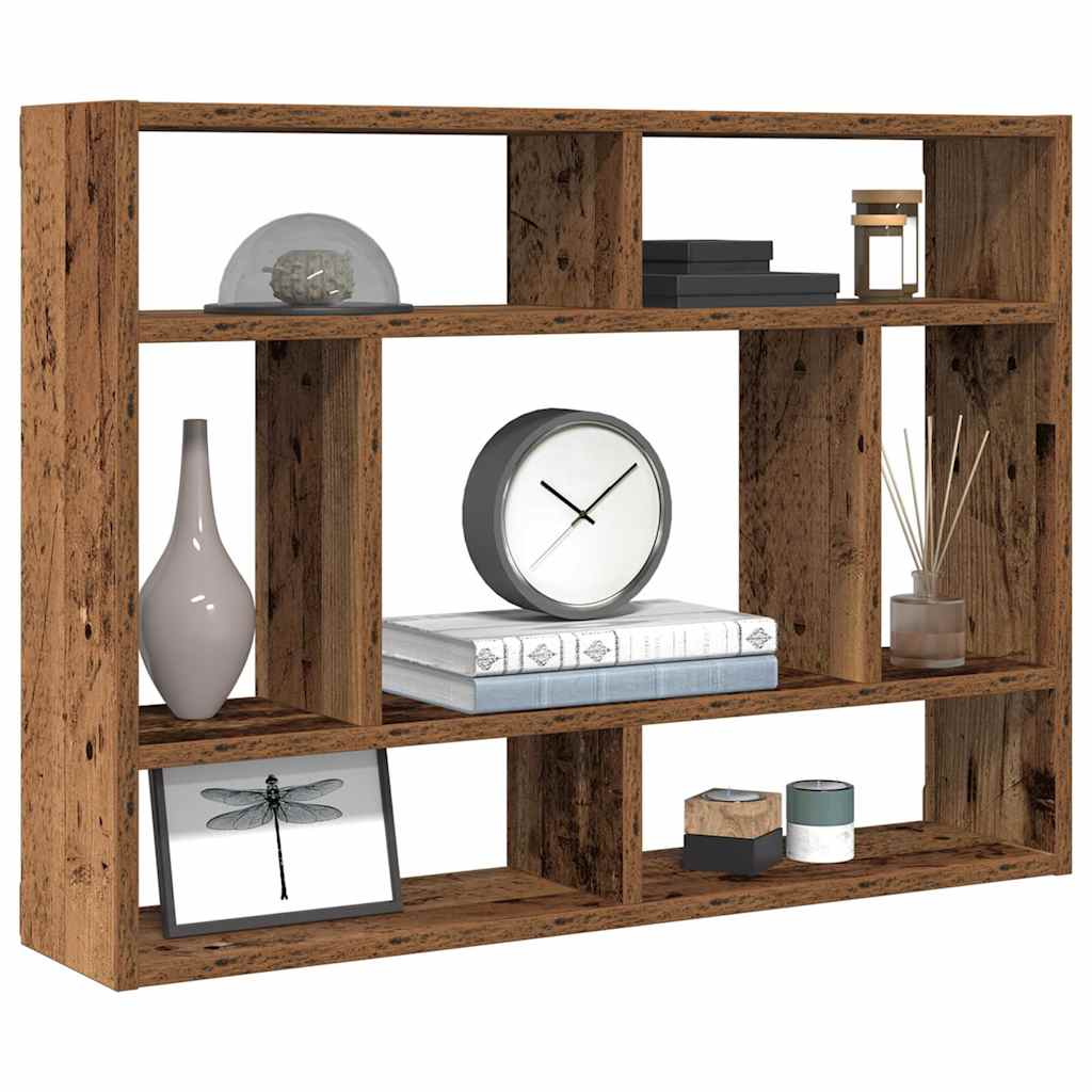 vidaXL Półka ścienna, stare drewno 75x16x55cm, materiał drewnopochodny