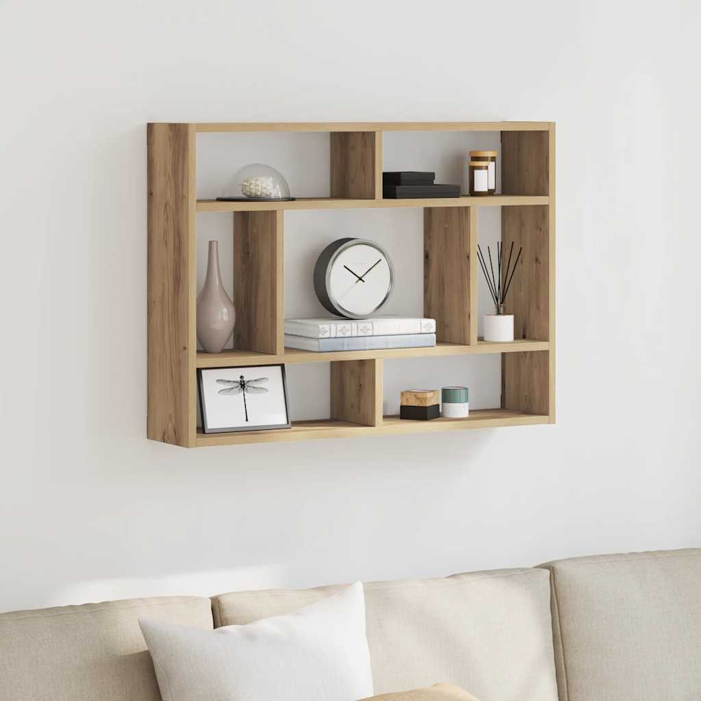 vidaXL Półka ścienna, dąb artisan, 75x16x55cm, materiał drewnopochodny
