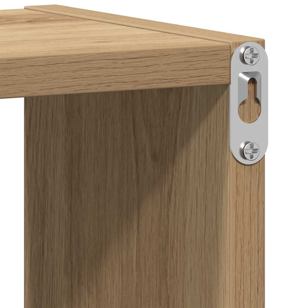 vidaXL Półka ścienna, dąb artisan, 75x16x55cm, materiał drewnopochodny