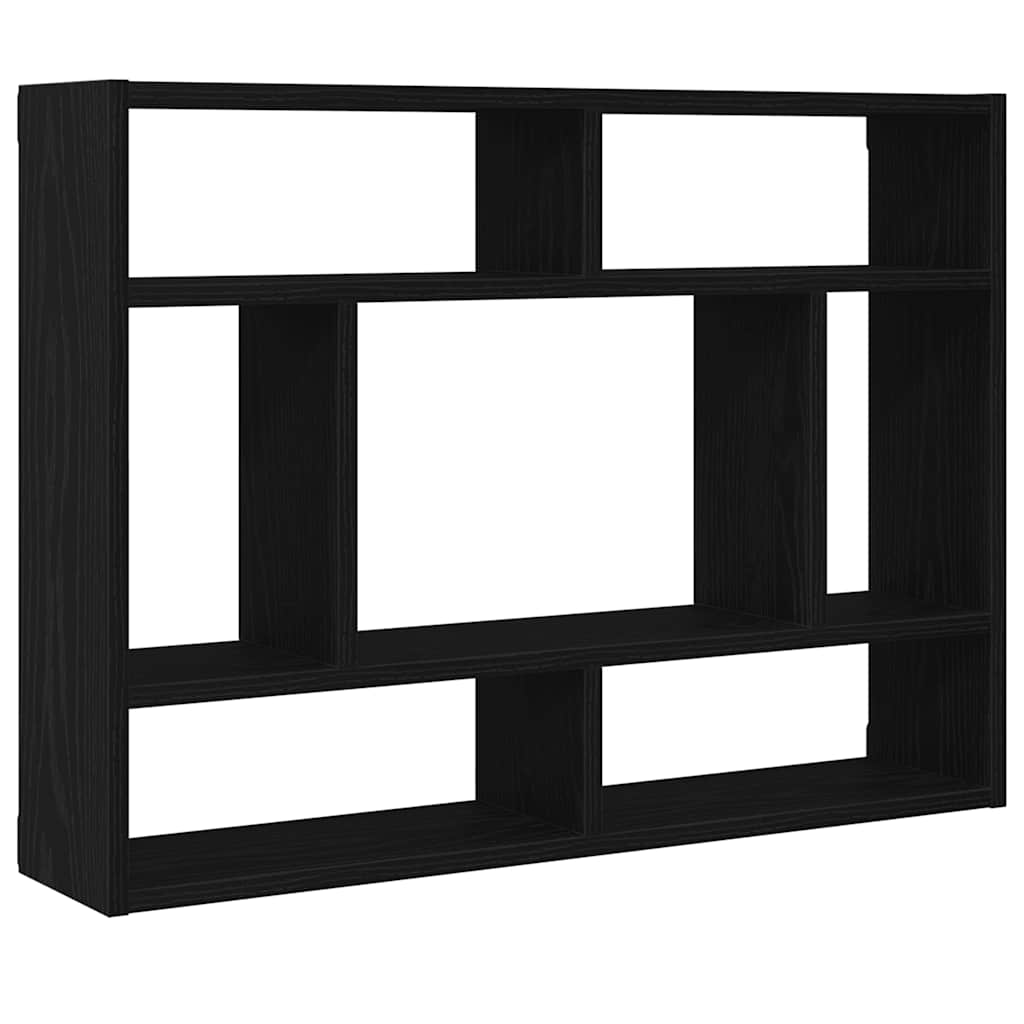 vidaXL Półka ścienna czarny dąb 75x16x55 cm Drewno konstrukcyjne