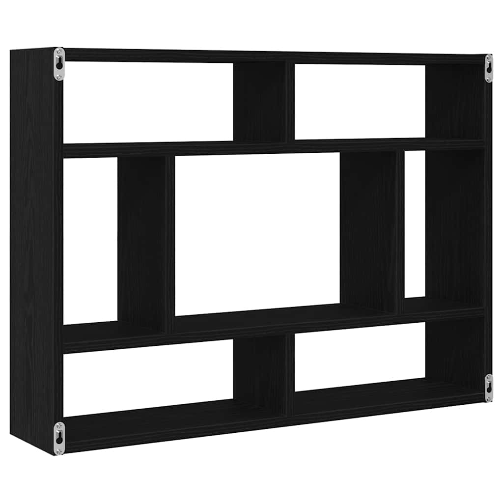 vidaXL Półka ścienna czarny dąb 75x16x55 cm Drewno konstrukcyjne