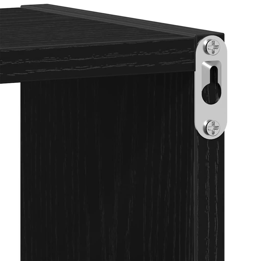 vidaXL Półka ścienna czarny dąb 75x16x55 cm Drewno konstrukcyjne