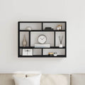 vidaXL Półka ścienna czarny dąb 75x16x55 cm Drewno konstrukcyjne