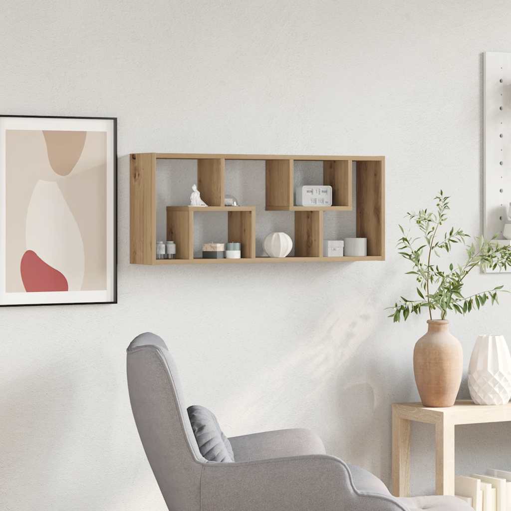 vidaXL Półka ścienna Artisan Oak 36x16x90 cm Drewno klejone