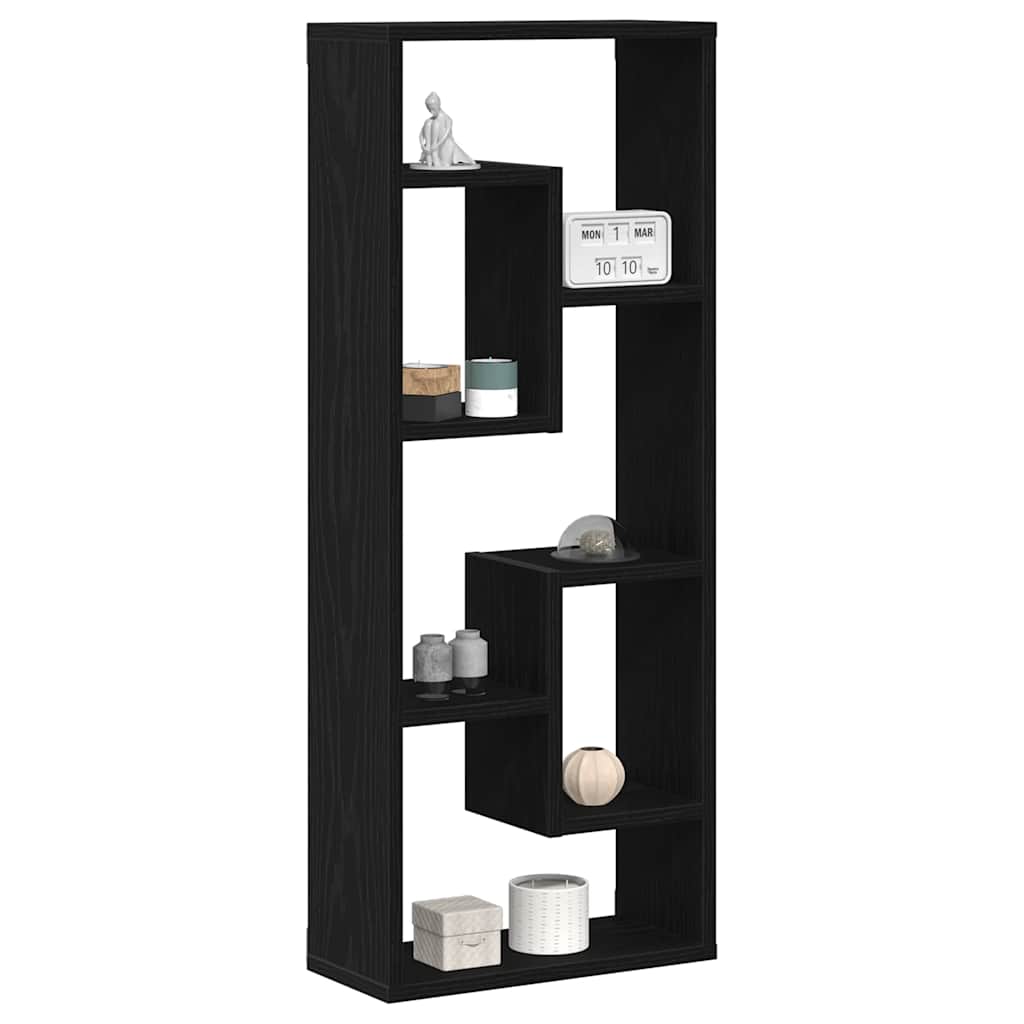 vidaXL Półka ścienna czarny dąb 36x16x90 cm Drewno konstrukcyjne