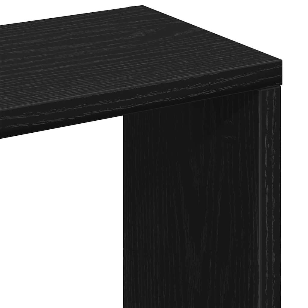 vidaXL Półka ścienna czarny dąb 36x16x90 cm Drewno konstrukcyjne